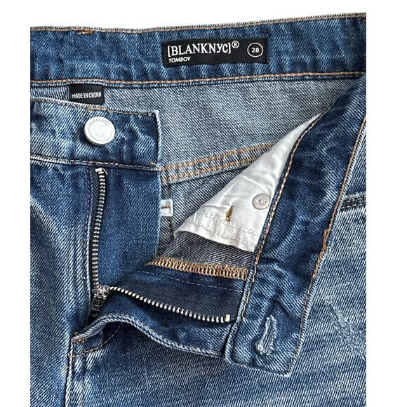 Anthropologie BLANKNYC Tomboy 9” Long Length Cutoff Jean Shorts Size 28‎ - Picture 3 of 7